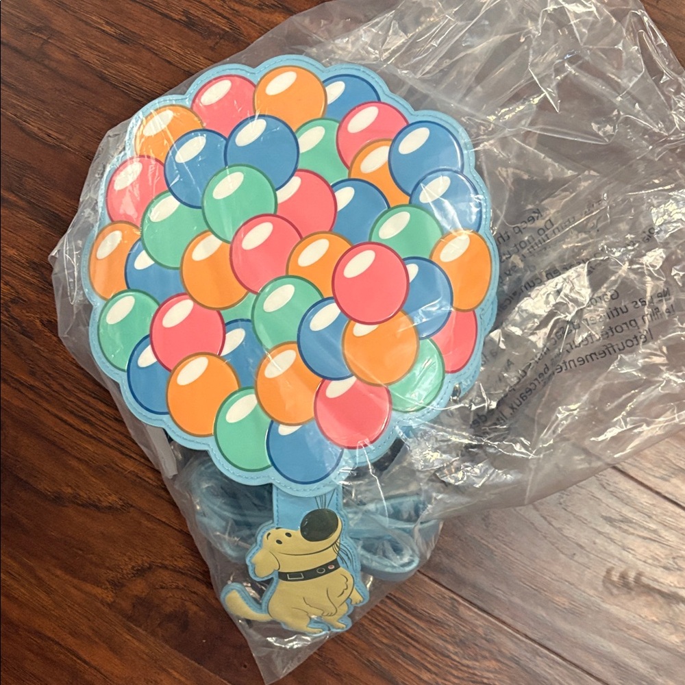 Loungefly Disney Pixar Up Dug Dog Balloons Crossbody Blue Bag New